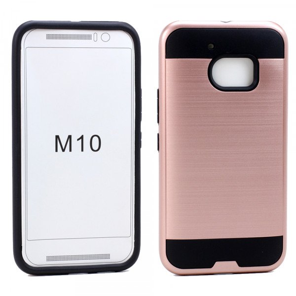 Wholesale HTC One M10 Iron Shield Hybrid Case (Rose Gold)